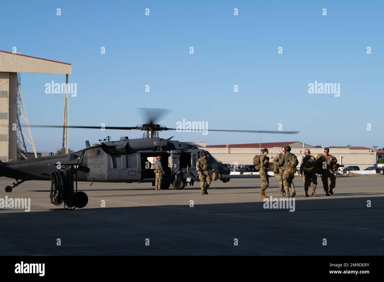 U.S. Air Force pararescuemen from the 131st Rescue Squadron and ...