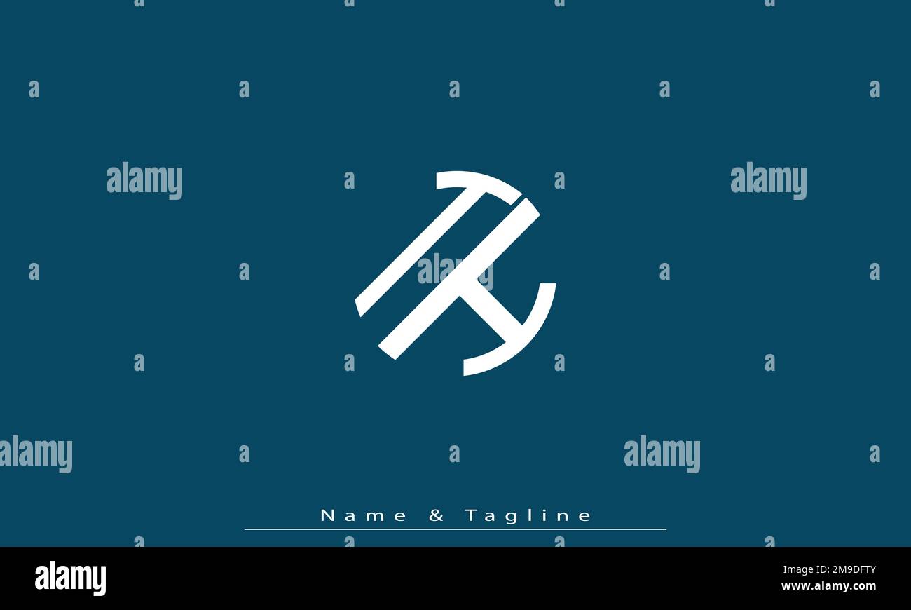 Alphabet letters Initials Monogram logo TH , HT Stock Vector