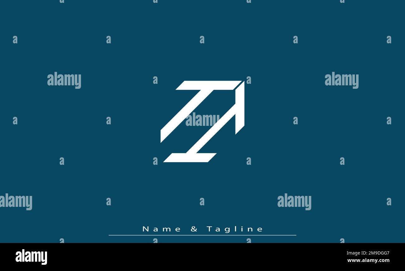 Alphabet letters Initials Monogram logo TI , IT Stock Vector