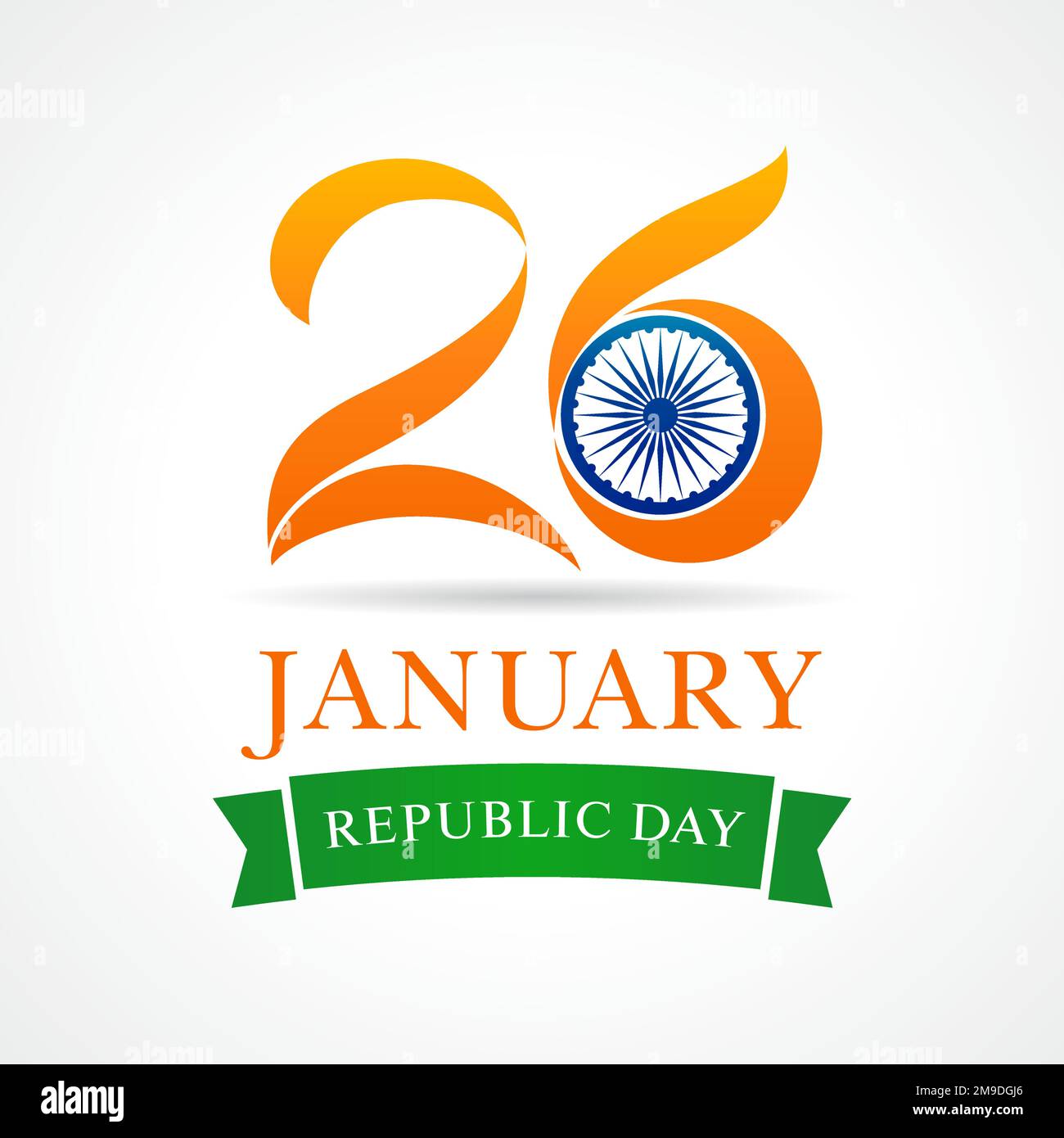 Happy Republic Day greeting icon. 26th January Republic Day of India ...
