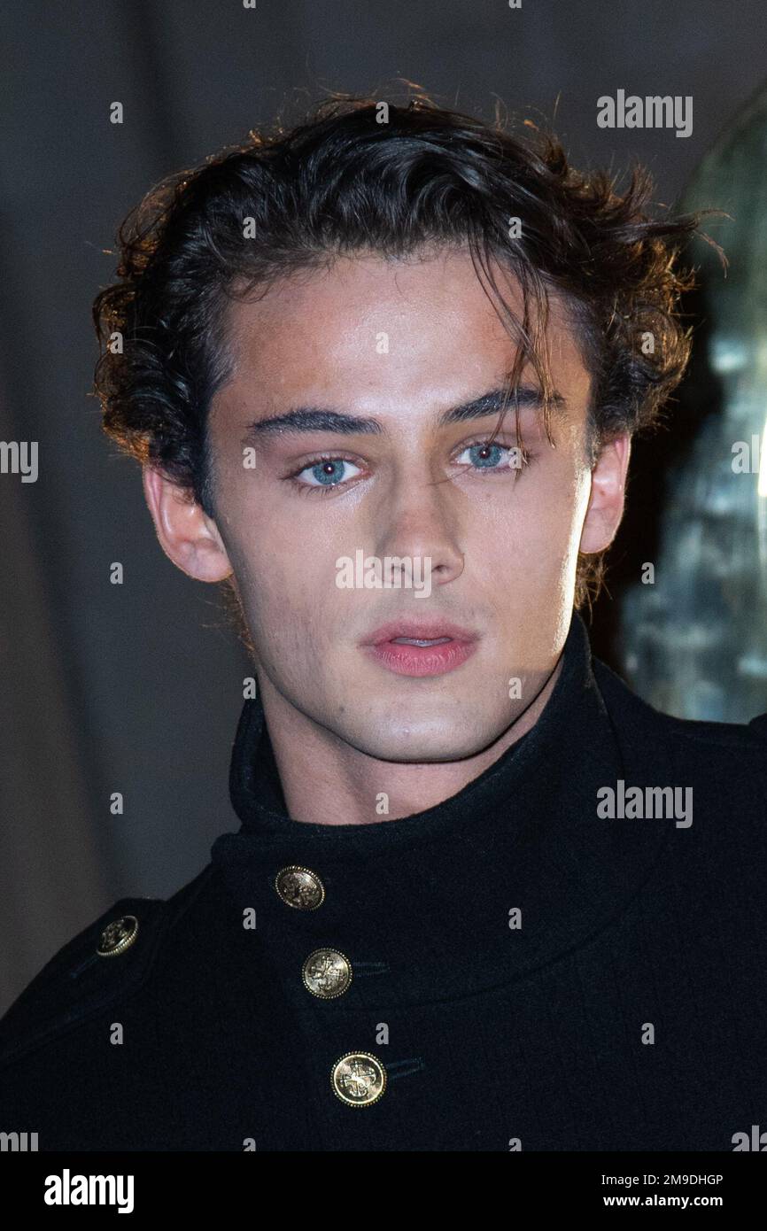 William Franklyn-Miller attending the Saint Laurent Menswear Fall ...