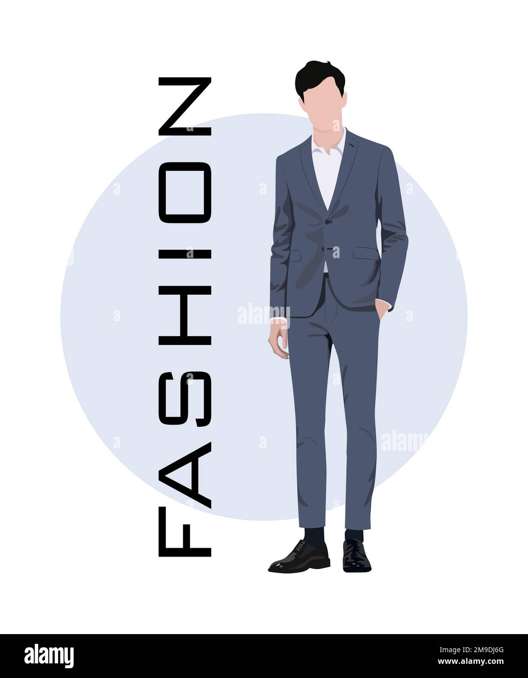 Stylish man in a flat style on an interesting and stylish background ...