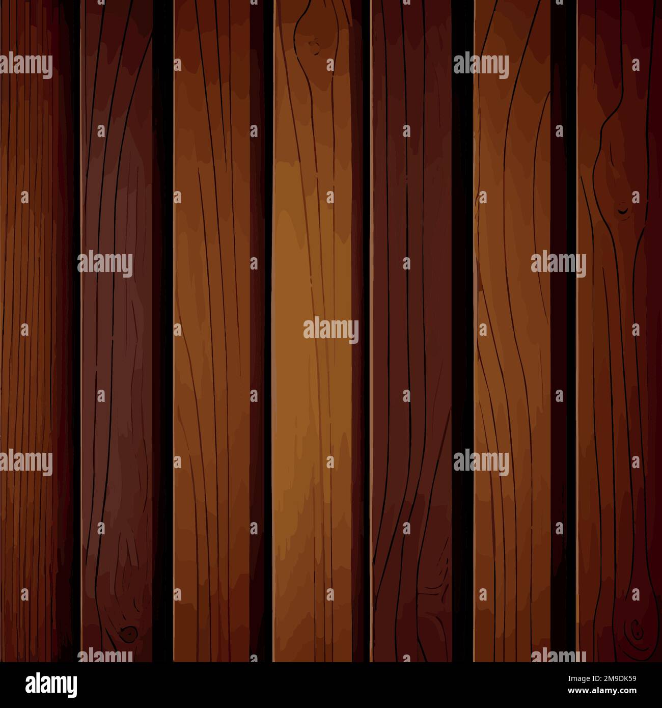 Realistic wood texture plank background, fiber texture pattern - Vector illustration Stock Vector