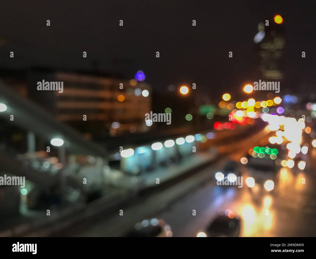 blur of traffic in the city at night background Stock Photo - Alamy