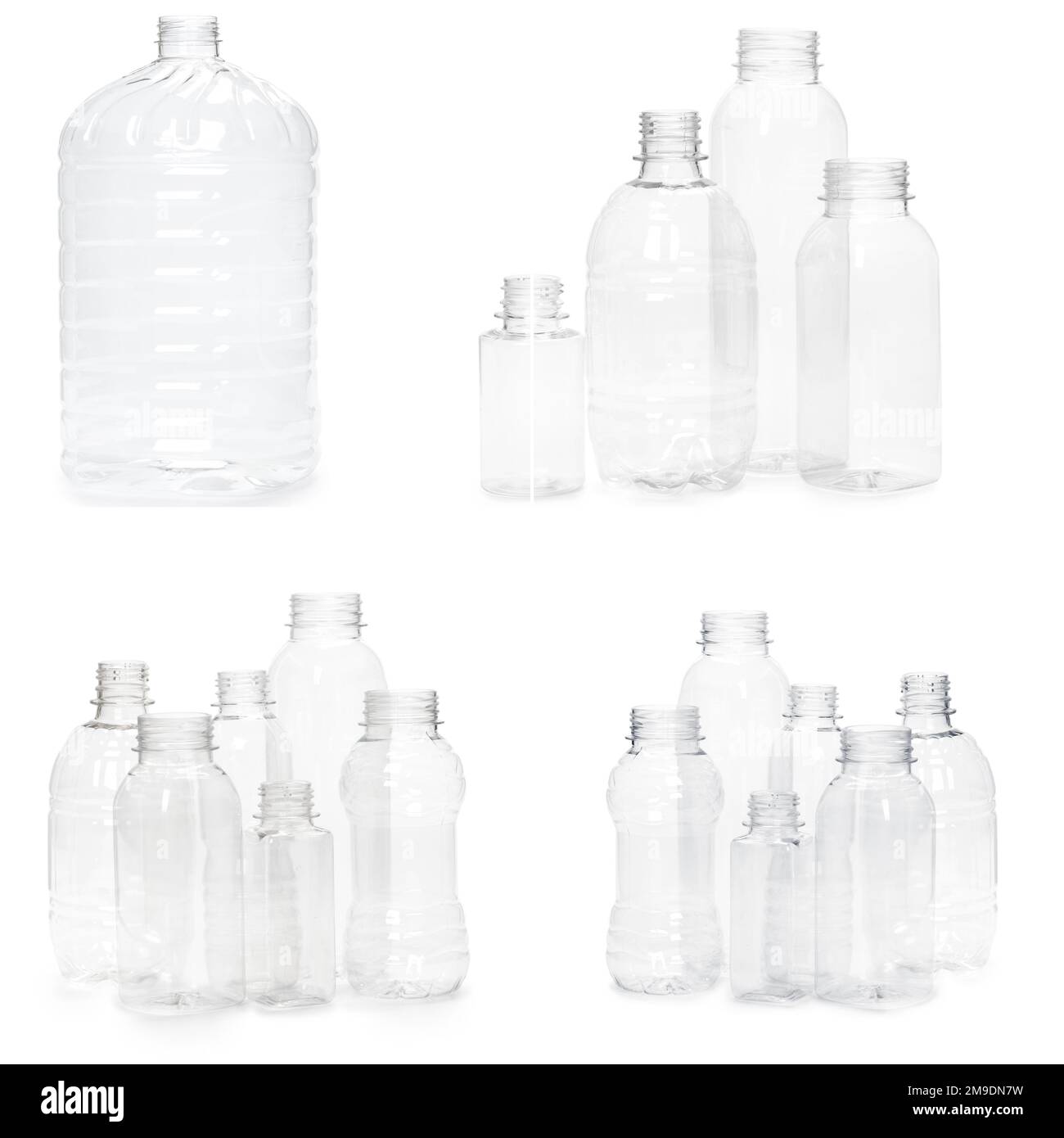 selection of quality photo collage of many different empty plastic ...