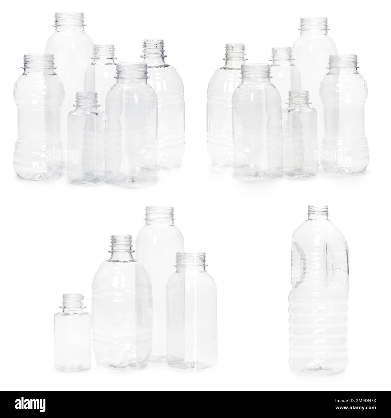selection of quality photo collage of many different empty plastic ...