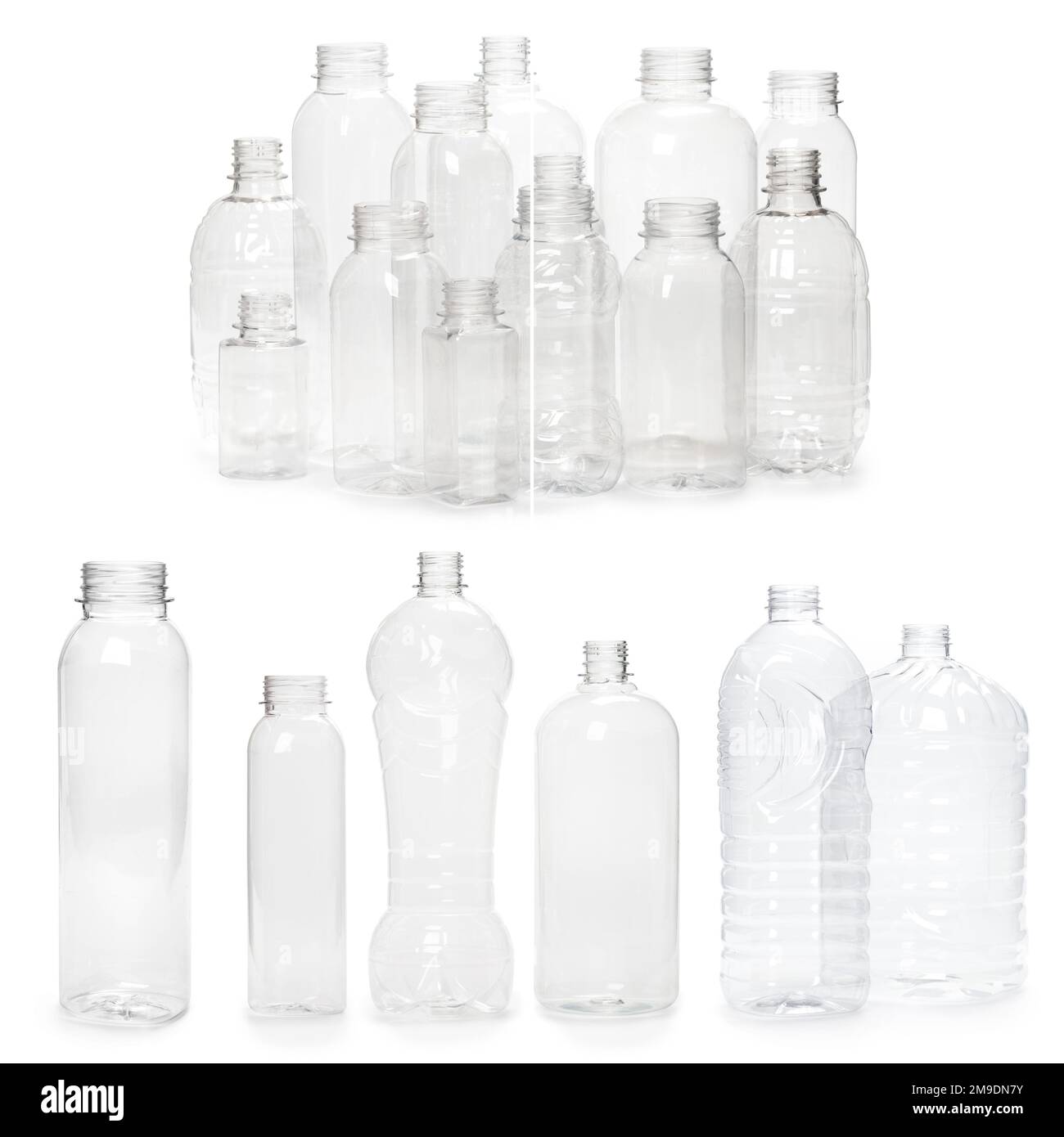 selection of quality photo collage of many different empty plastic ...