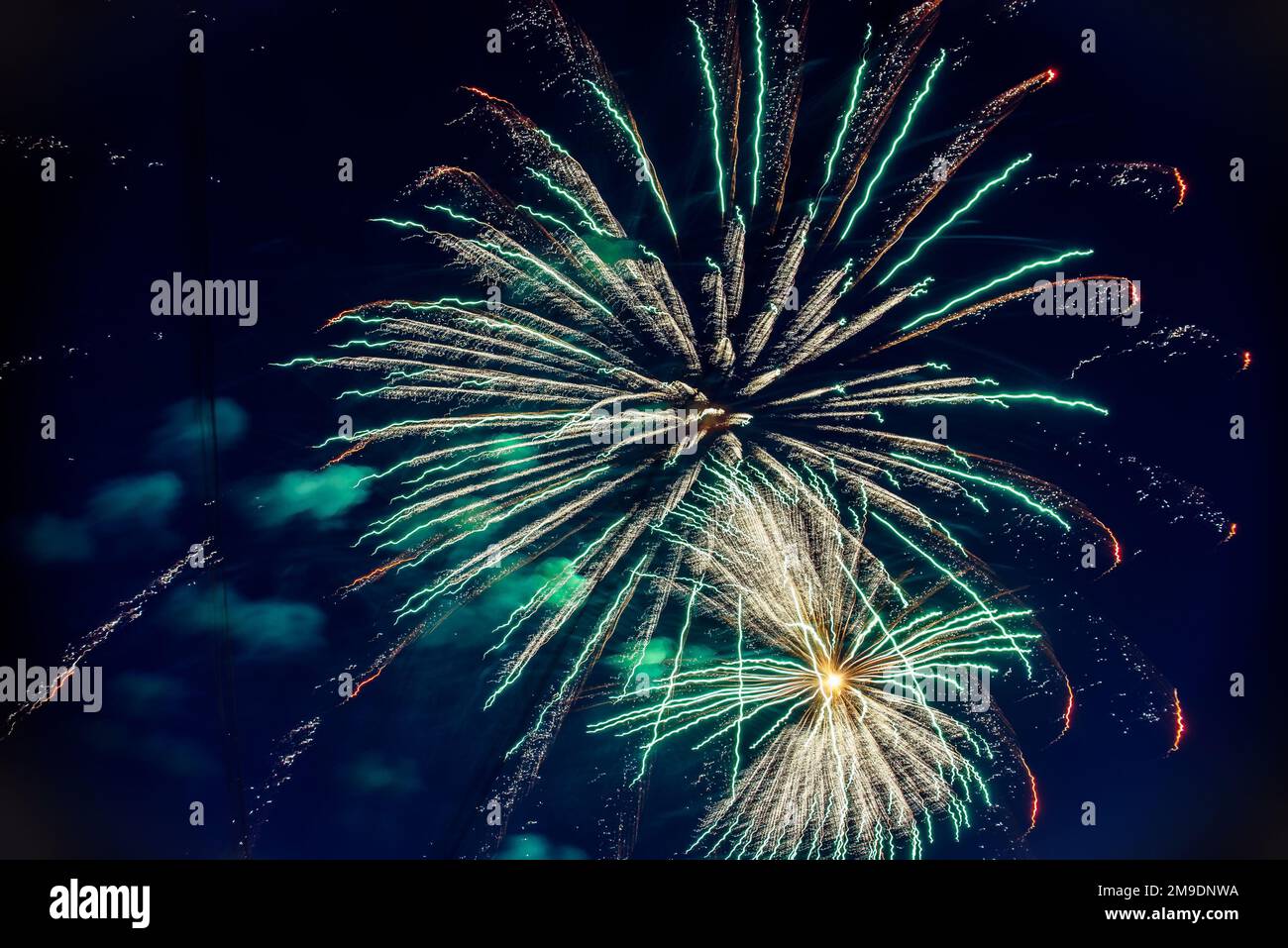Beautiful firework on night sky hi-res stock photography and images - Alamy