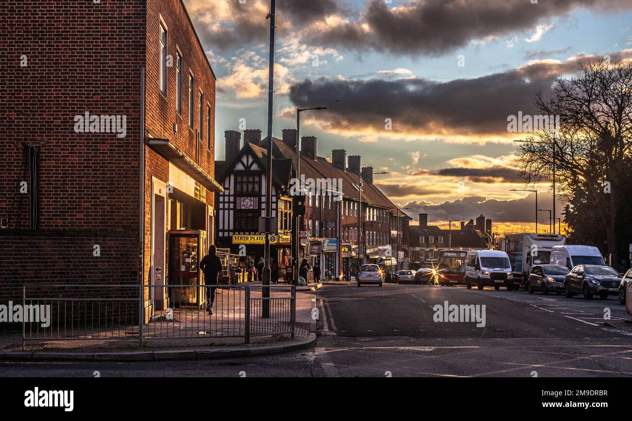 Station Road, Edgware, England, UK Stock Photo Alamy