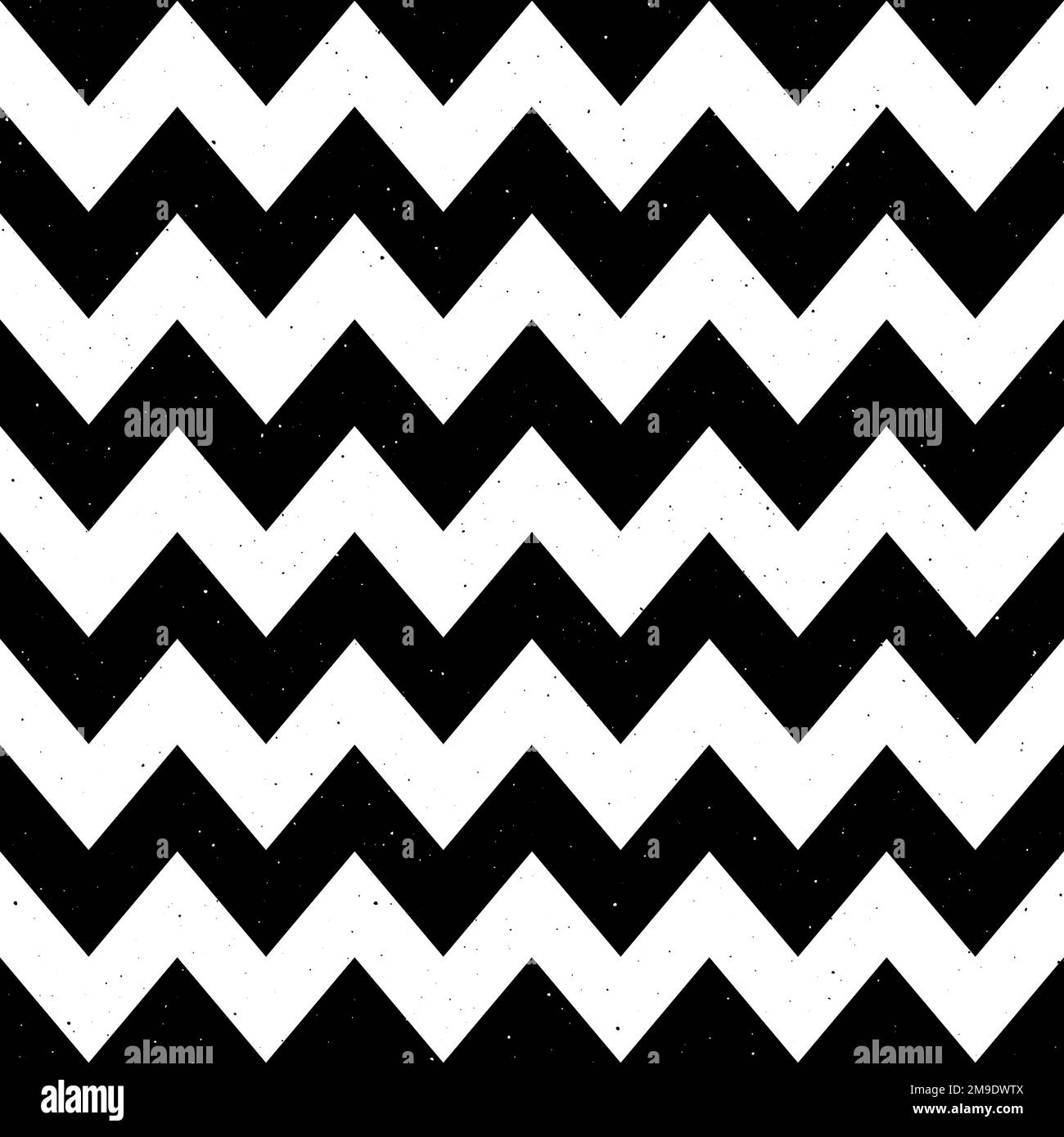 Grunge zigzag seamless pattern. Black and white chevron fabric texture. Abstract zig zag background. Repeating vector Stock Vector