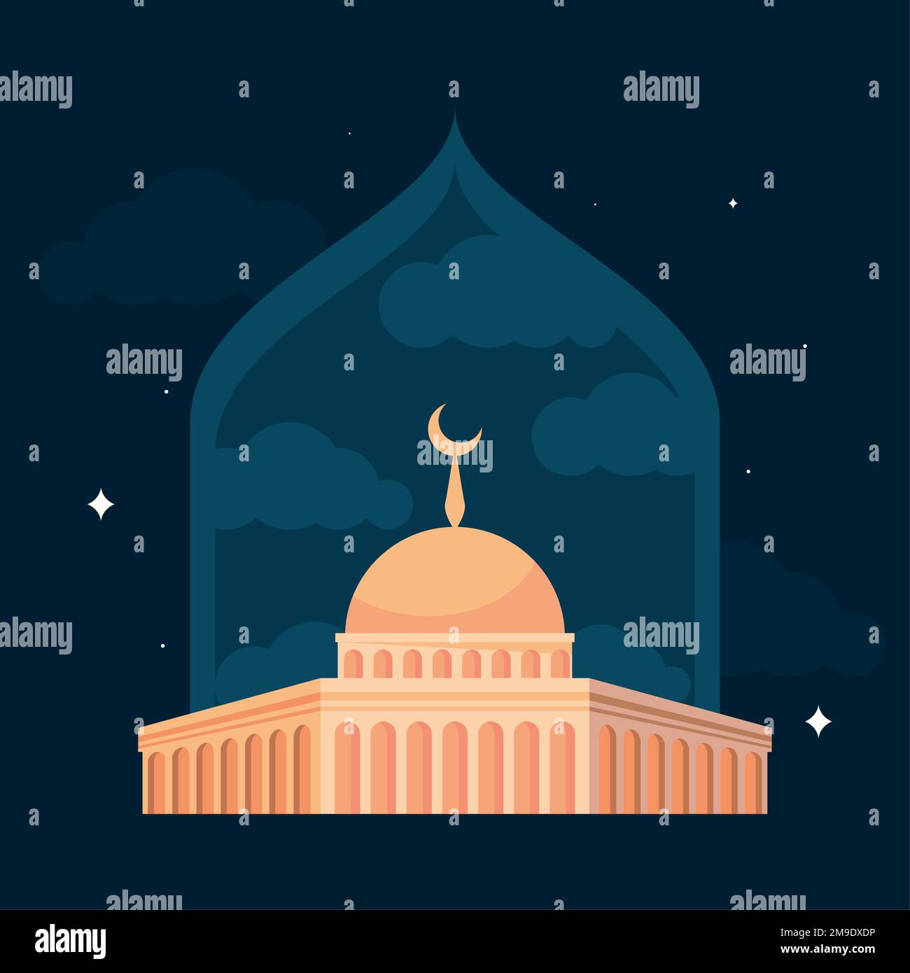 muslim mosque facade Stock Vector Image & Art - Alamy