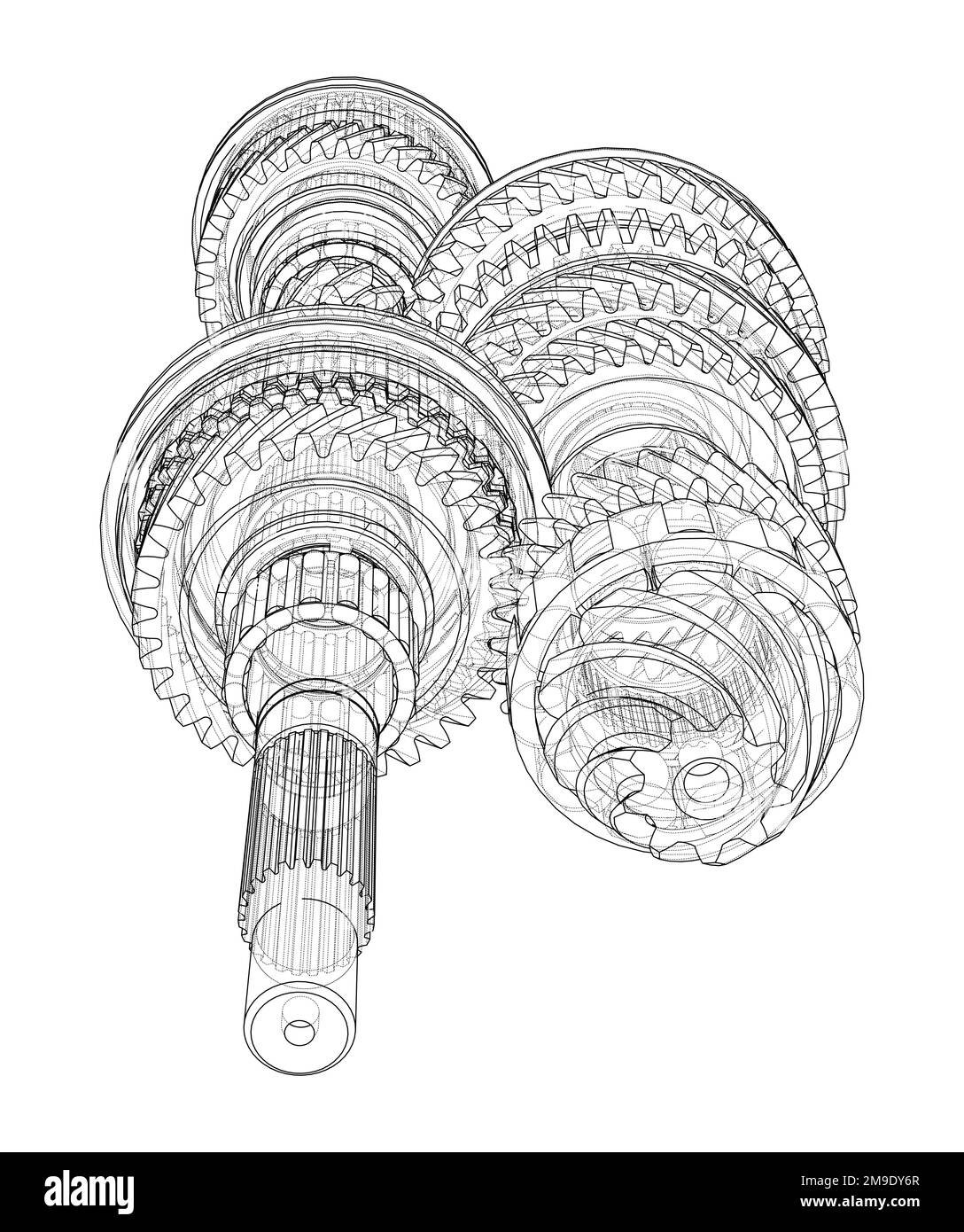 Gearbox sketch. Vector Stock Vector Image & Art Alamy