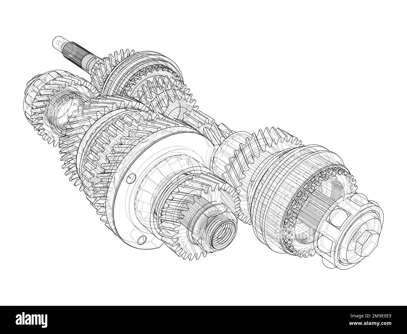 Gearbox sketch. Vector Stock Vector Image & Art - Alamy