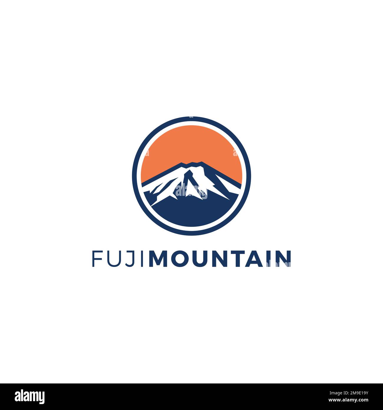 Fuji Mountain Logo Design Vector Illustration Stock Vector
