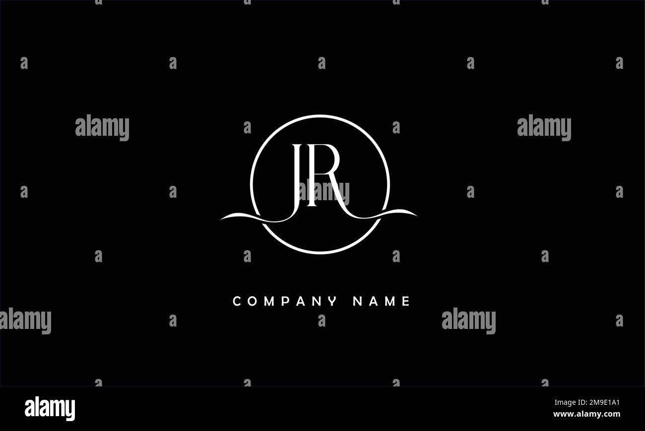 RJ, JR Abstract Letters Logo Monogram Stock Vector