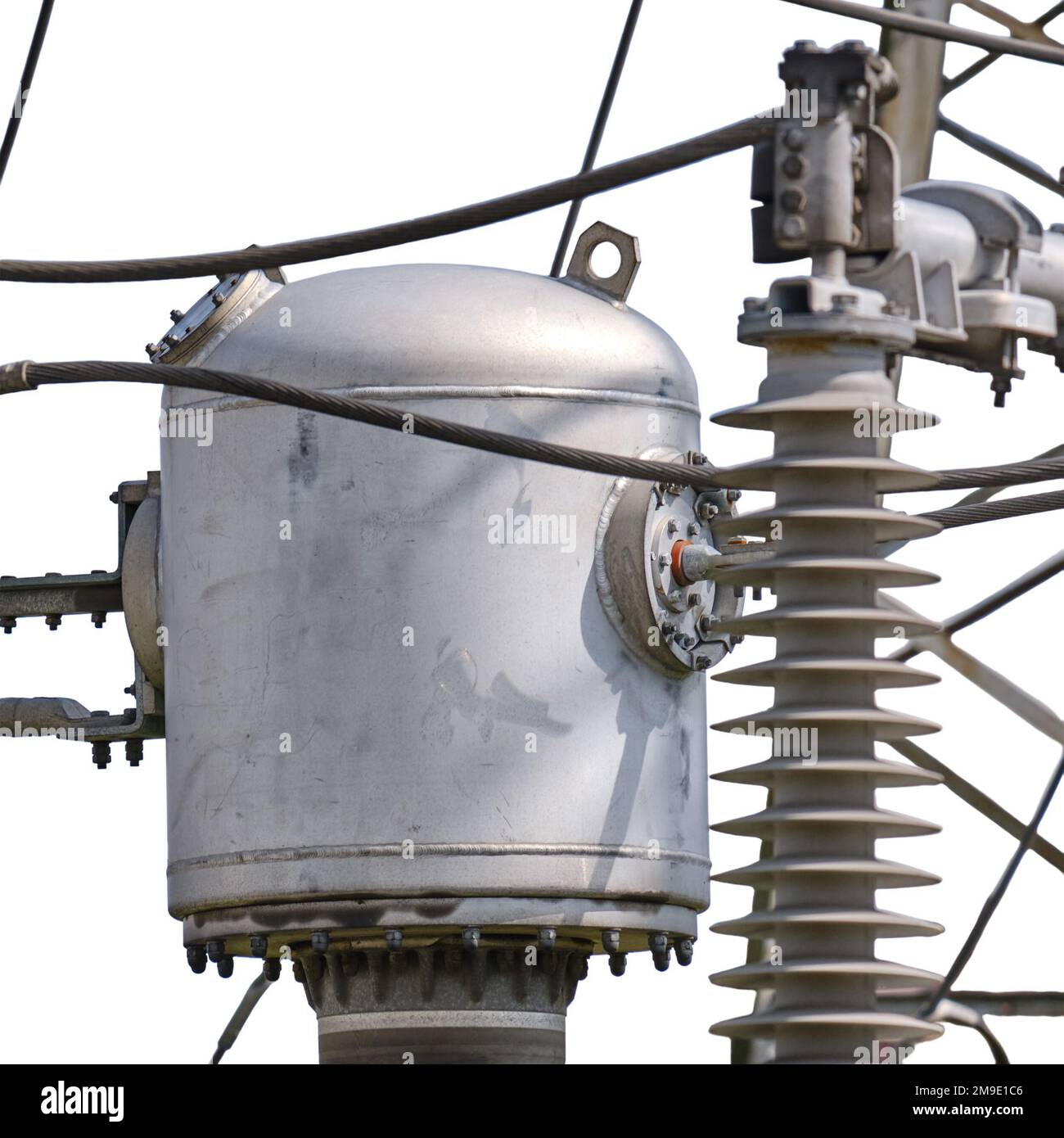 Power transformers with gas protection electrical substation