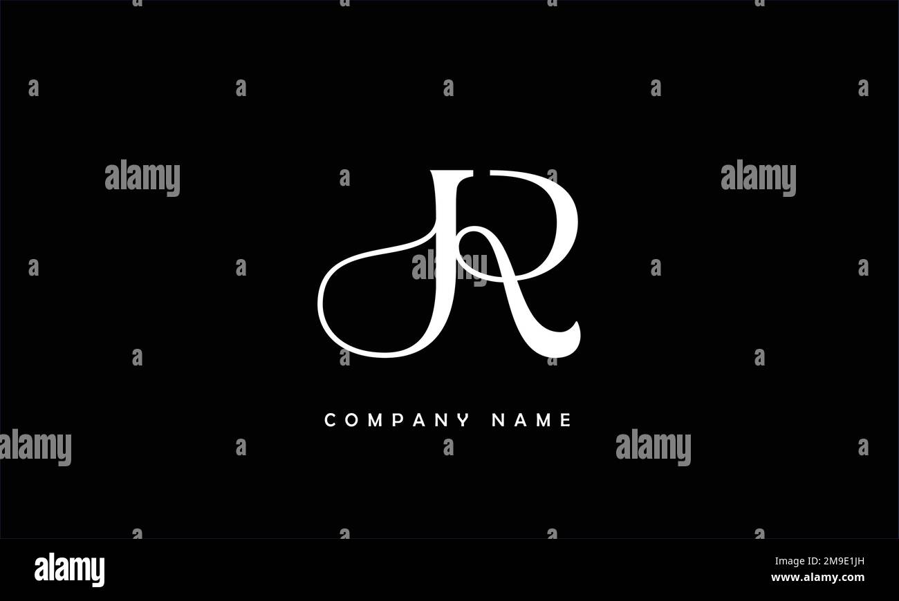 RJ, JR Abstract Letters Logo Monogram Stock Vector