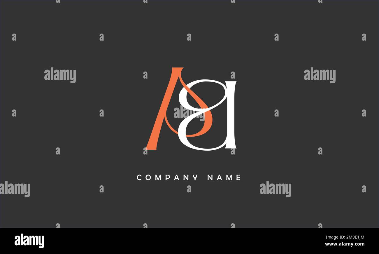AB, BA Abstract Letters Logo Monogram Stock Vector