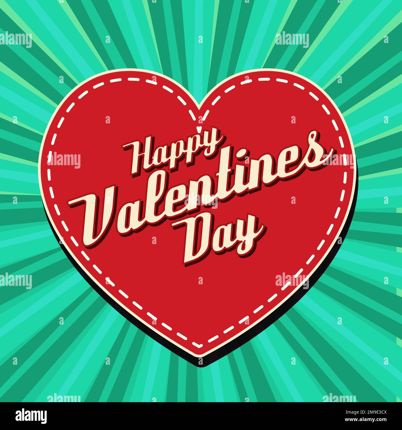 Vintage Valentines Day Template. Vector illustration Stock Vector Image ...