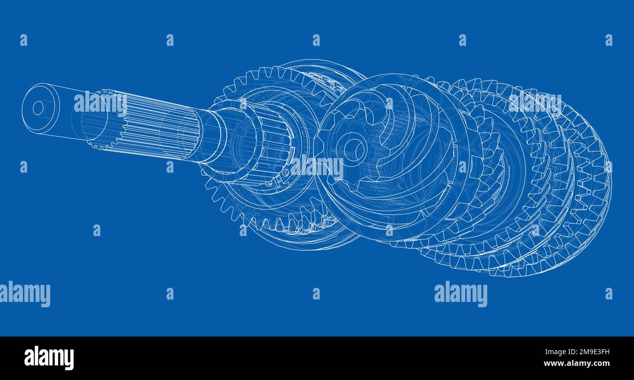 Gearbox sketch. Vector Stock Vector Image & Art Alamy
