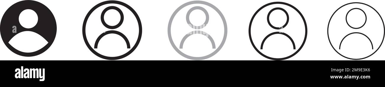 A pack of profile user icons on a white background Stock Vector Image ...