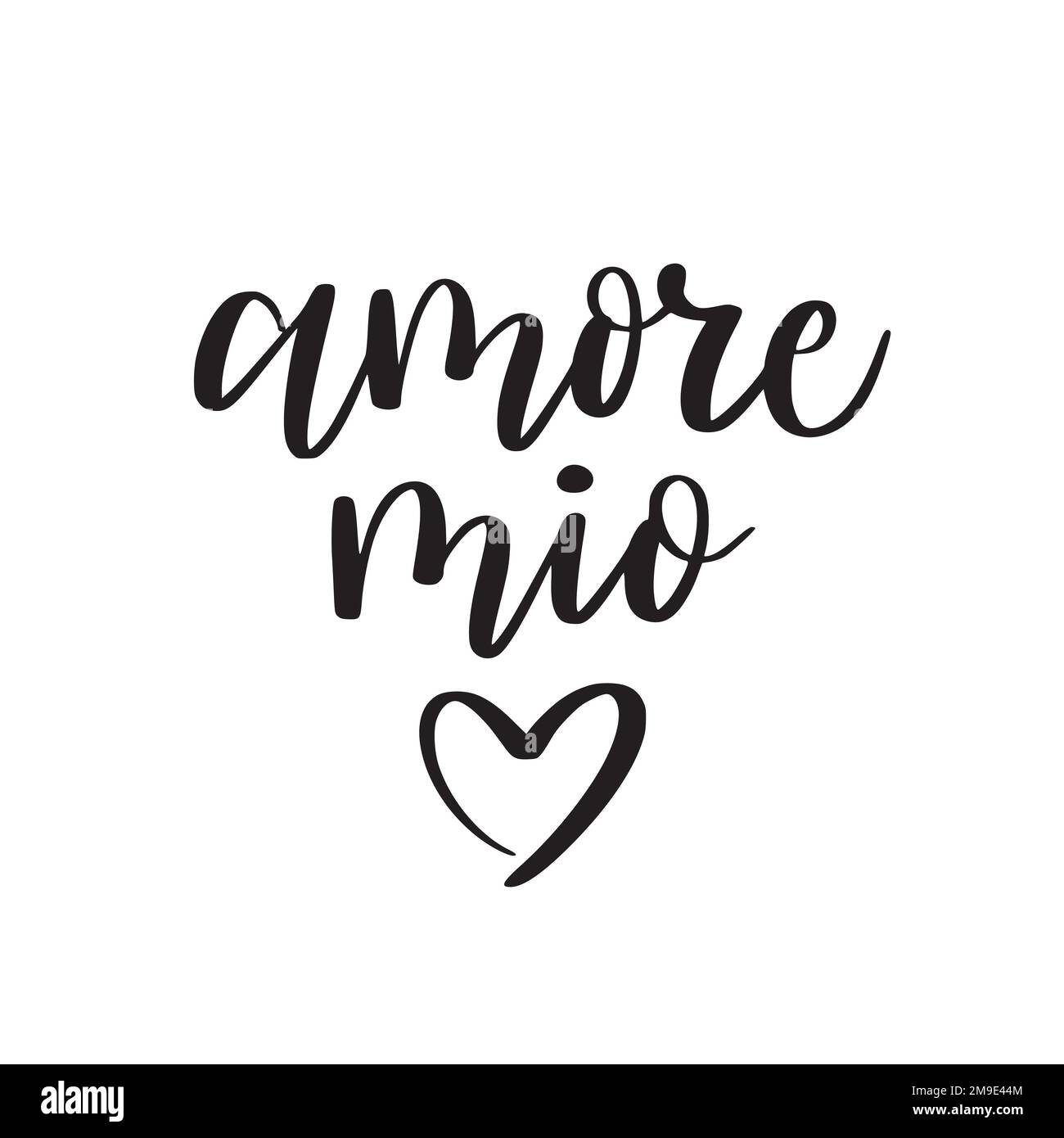 Amore mio. My love in Italian. Romantic quote. Brush calligraphy text Stock  Vector Image & Art - Alamy