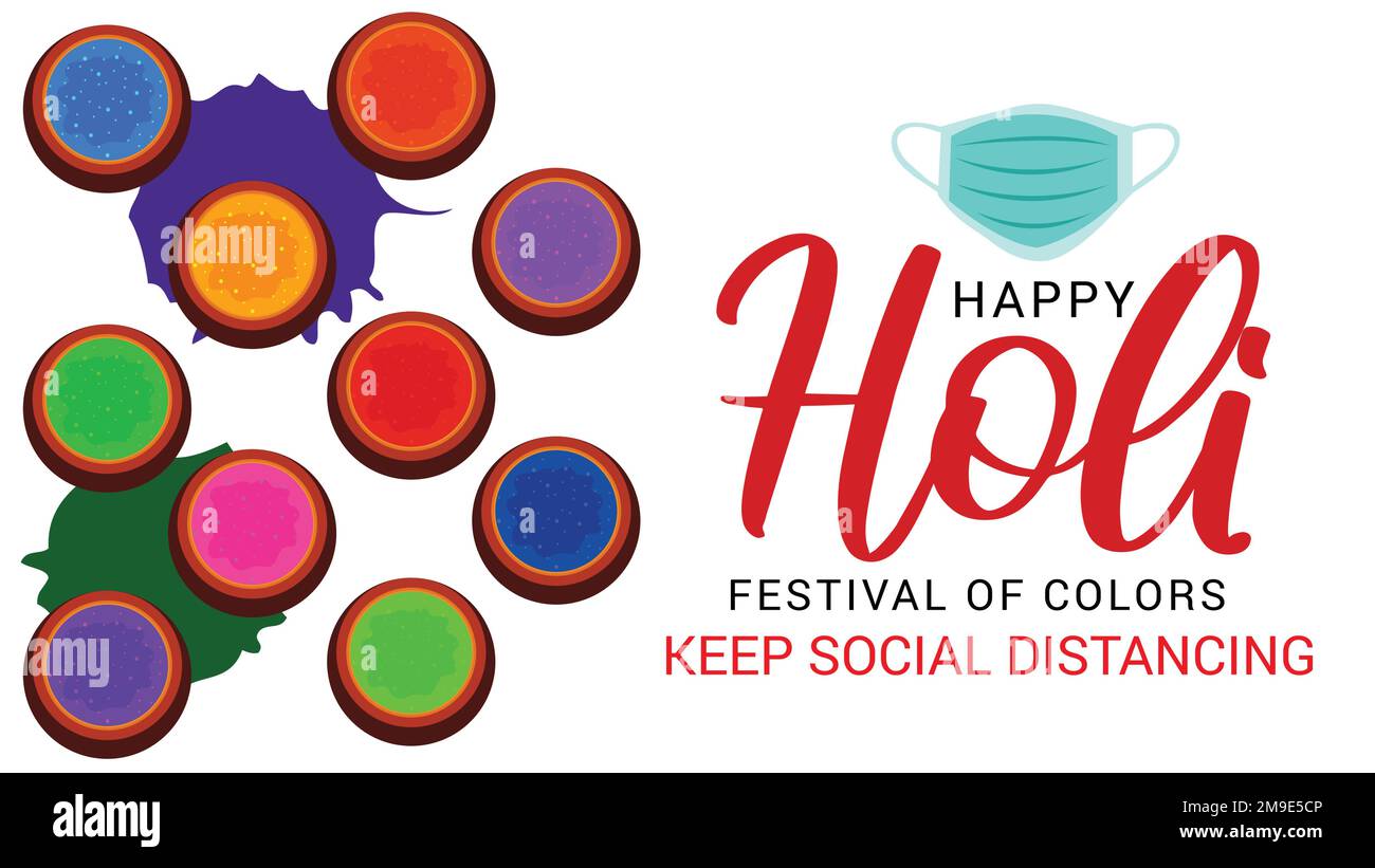 A Vector illustration design of Happy Holi Indian Hindu festival of