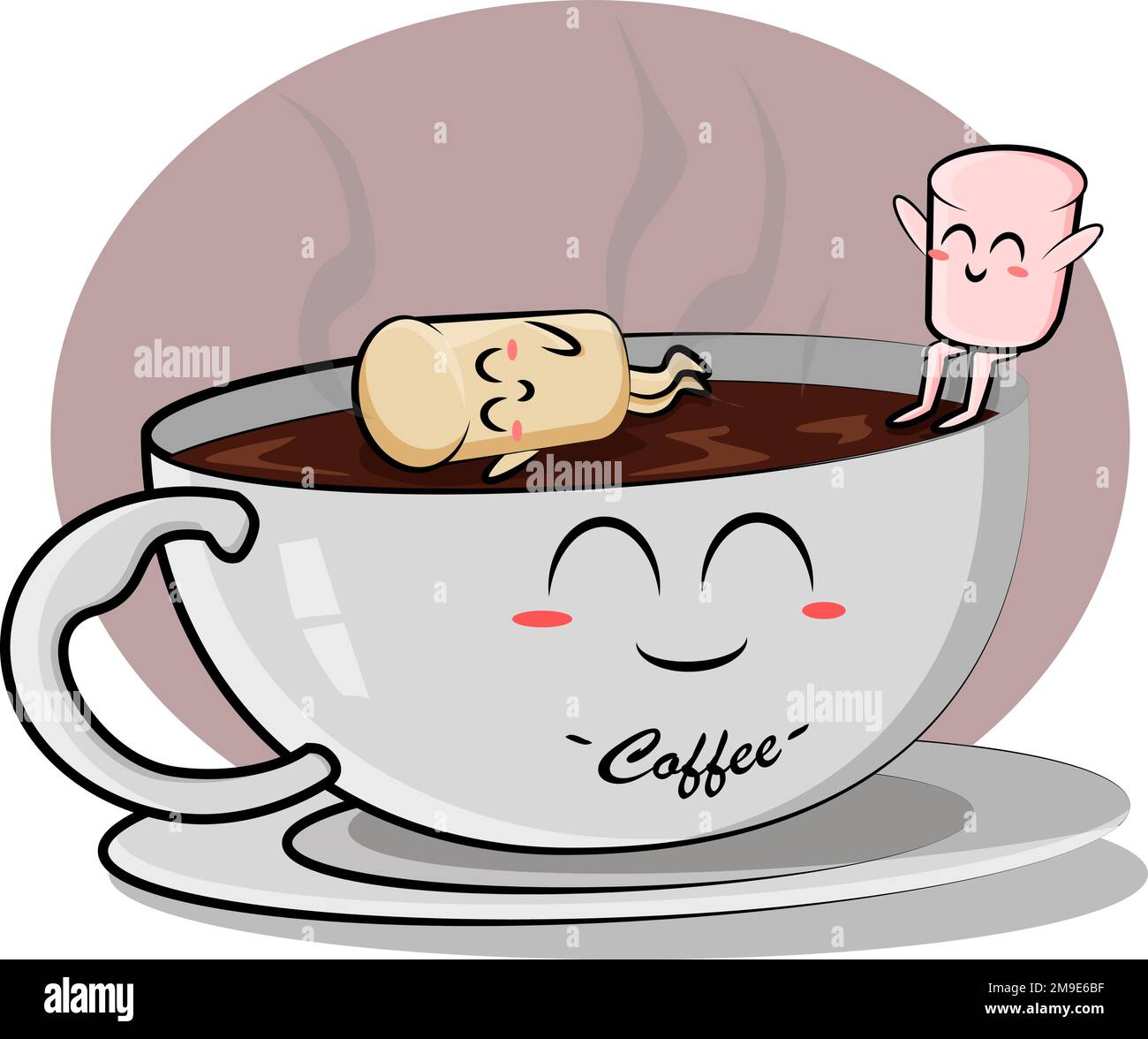 Cute Marshmallows Float In A Cup Of Hot Coffee Stock Vector Image Art cute-marshmallows-float-in-a-cup-of-hot-coffee-stock-vector-image-art