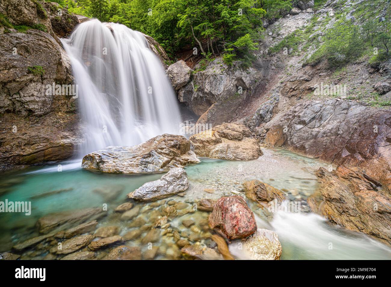 Waterfall in the Garnitzenklamm, Hermagor, Carinthia, Austria Stock Photo