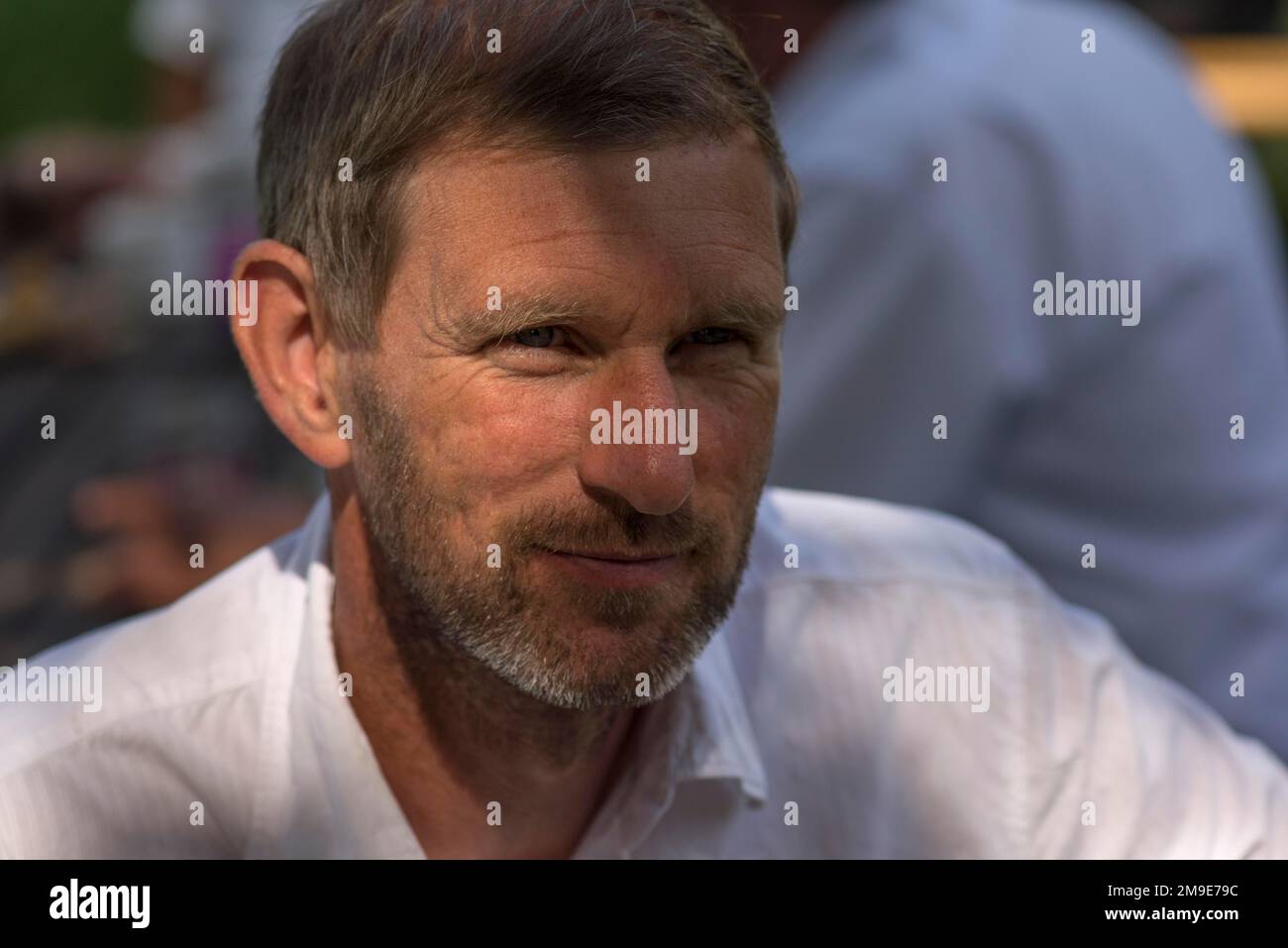 Portrait of a Man, Mecklenburg-Western Pomerania, Germany Stock Photo