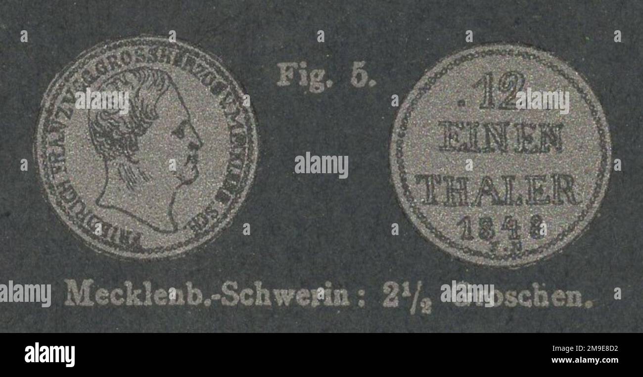 Antique 19th century germany numismatic illustrated coin catalogue with ...