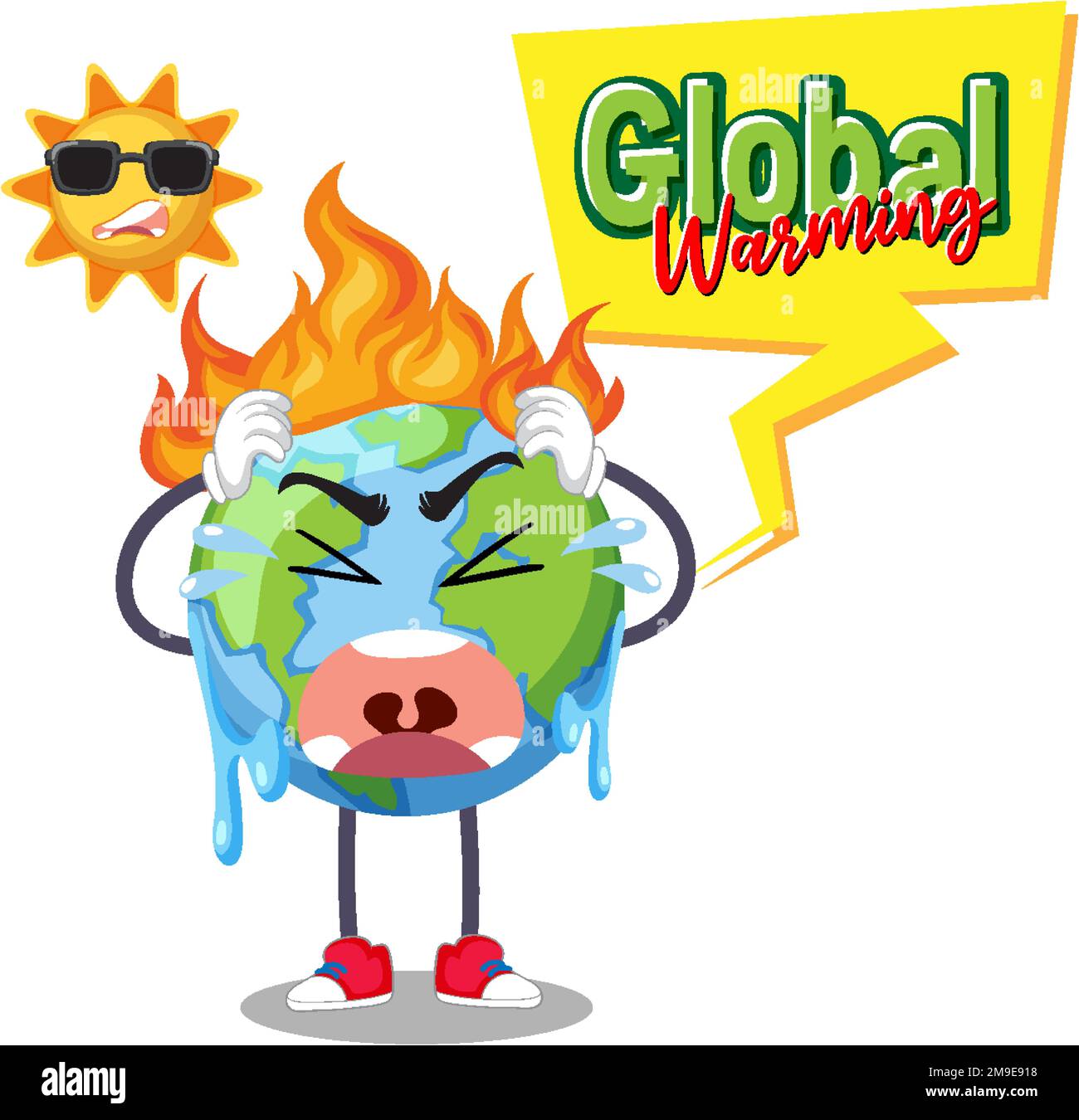 Global warming vector concept illustration Stock Vector Image & Art - Alamy