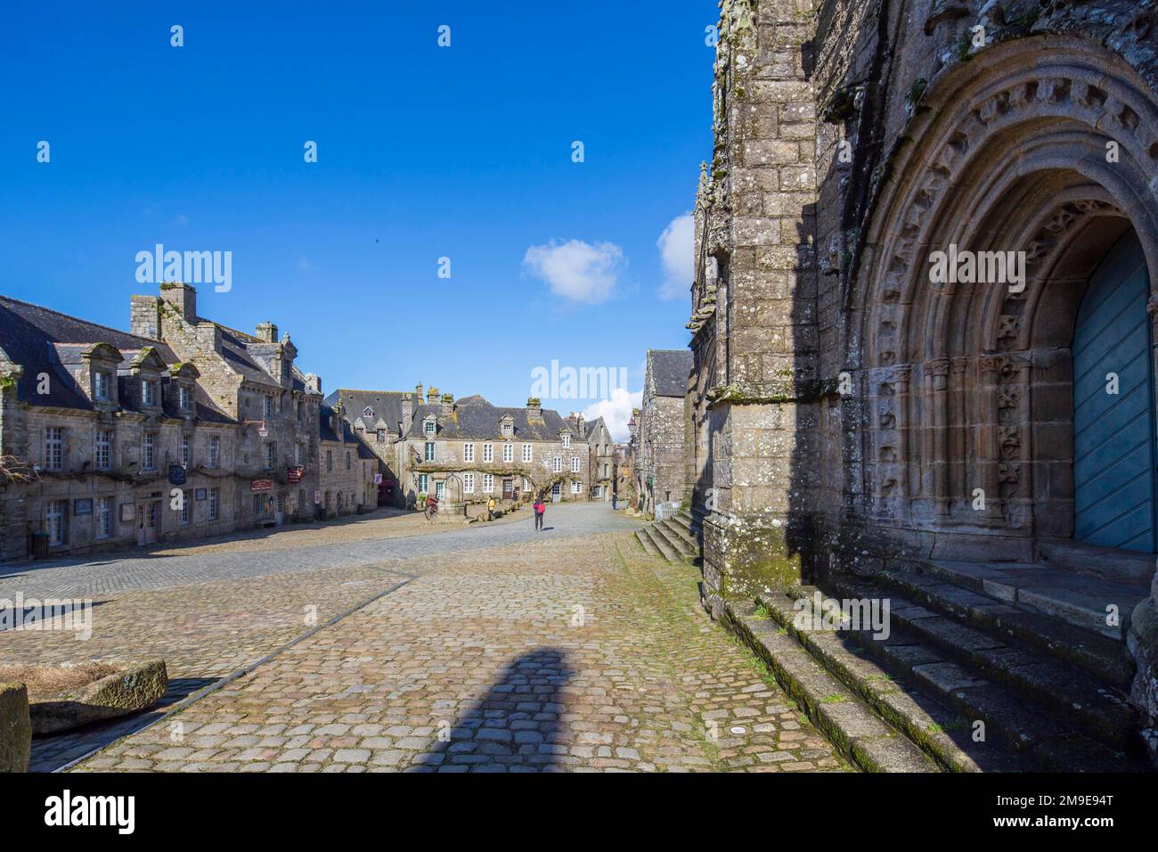 Locronan, named one of the most beautiful villages in France, Finistere department, Brittany region, France Stock Photo