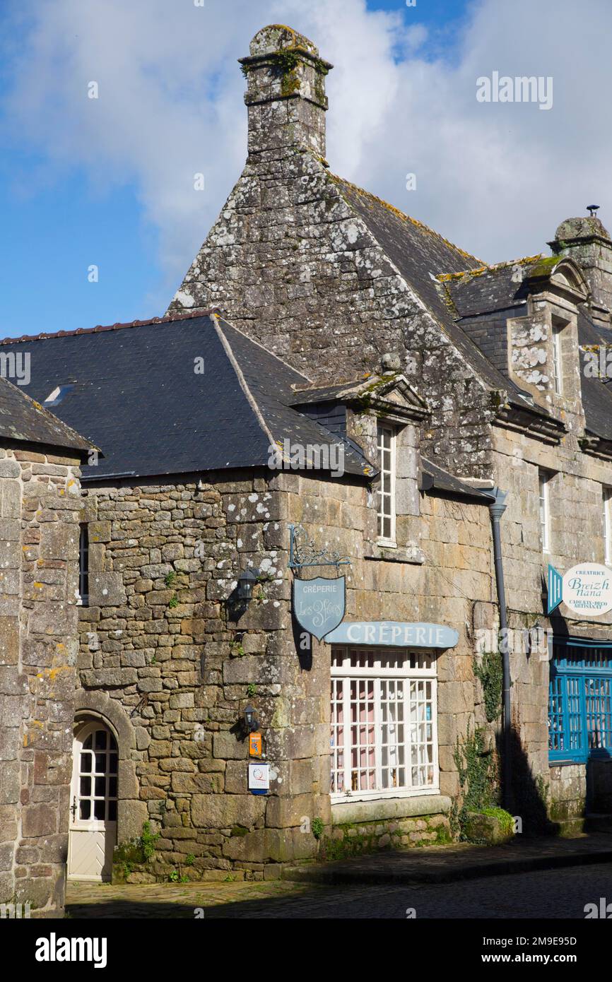 Locronan, named one of the most beautiful villages in France, Finistere department, Brittany region, France Stock Photo