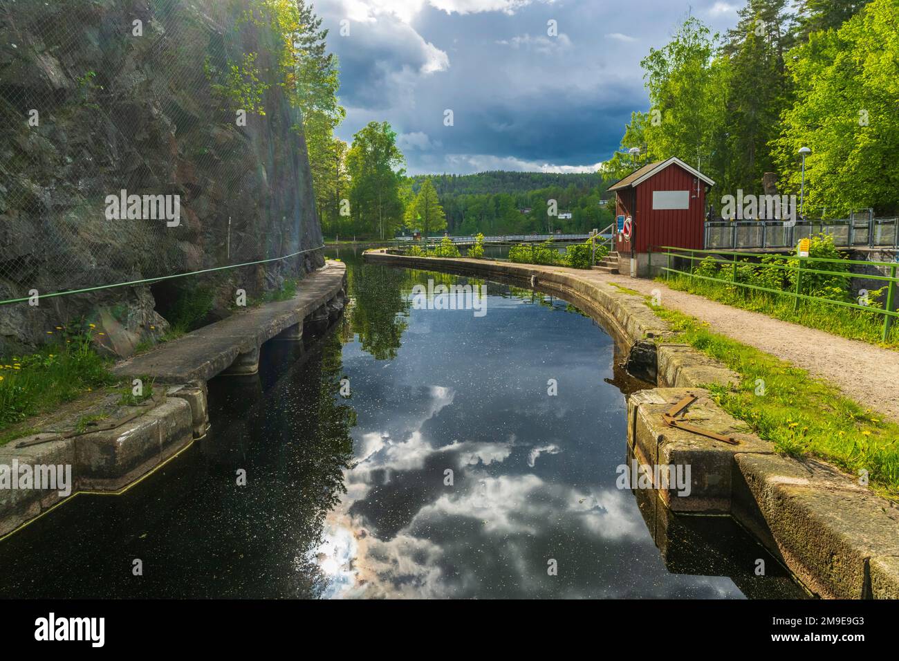 Aqueduct of Haverud Mellerud, Provinz Vaestras, Sweden Stock Photo
