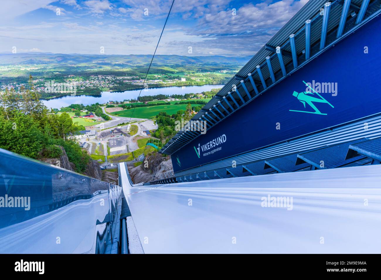 Ski jumping stadion Vikersundbakken in Vikersund, Provinz Viken, Norway Stock Photo