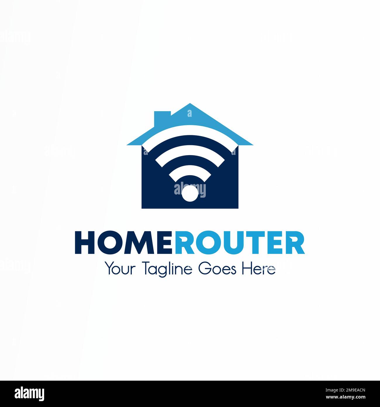 Simple and unique Roof house with wifi signal and hole key Image graphic icon logo design abstract concept vector stock related to tech or property Stock Vector