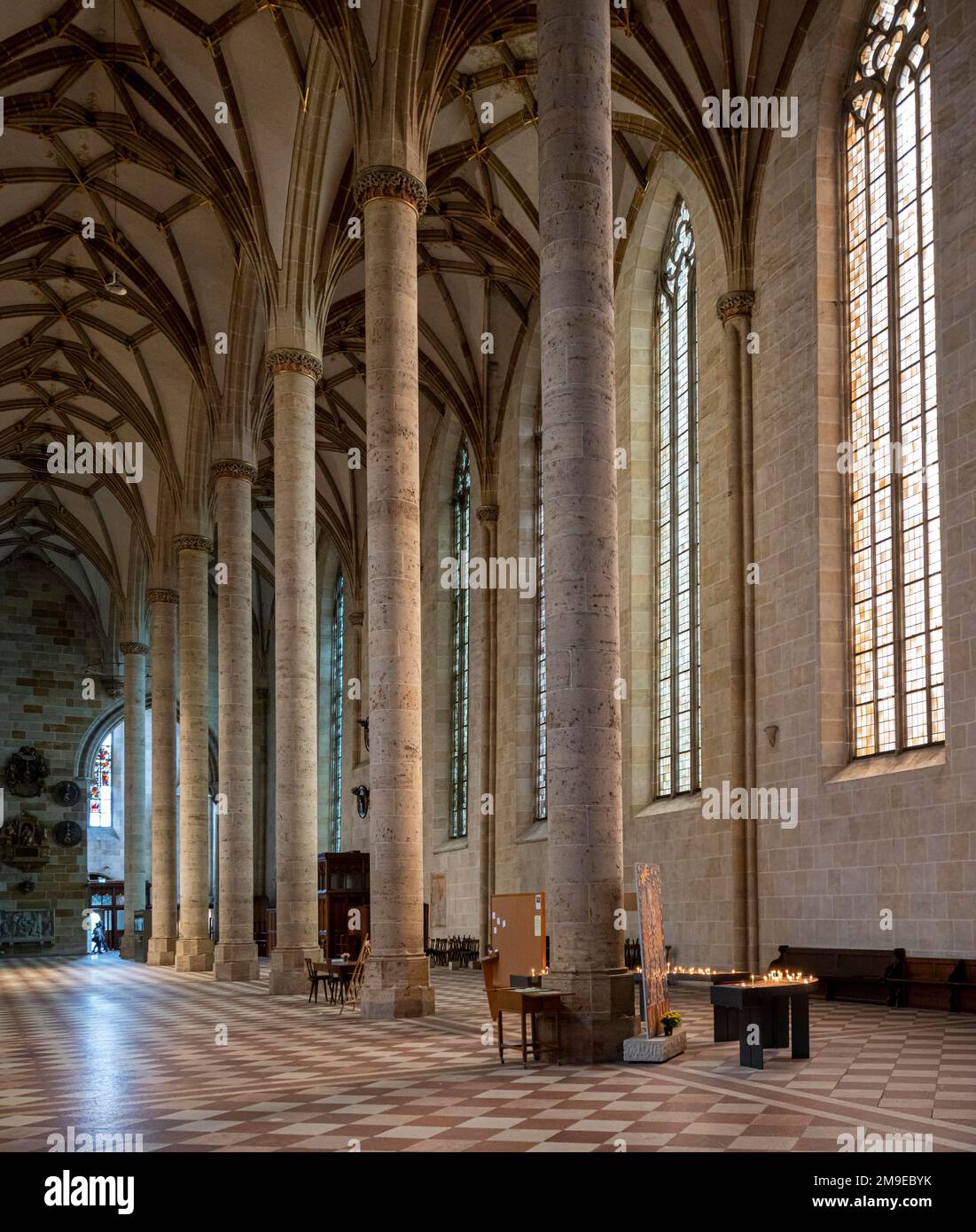 Interior design, Ulm Cathedral, Ulm, Baden-Wuerttemberg, Germany Stock Photo