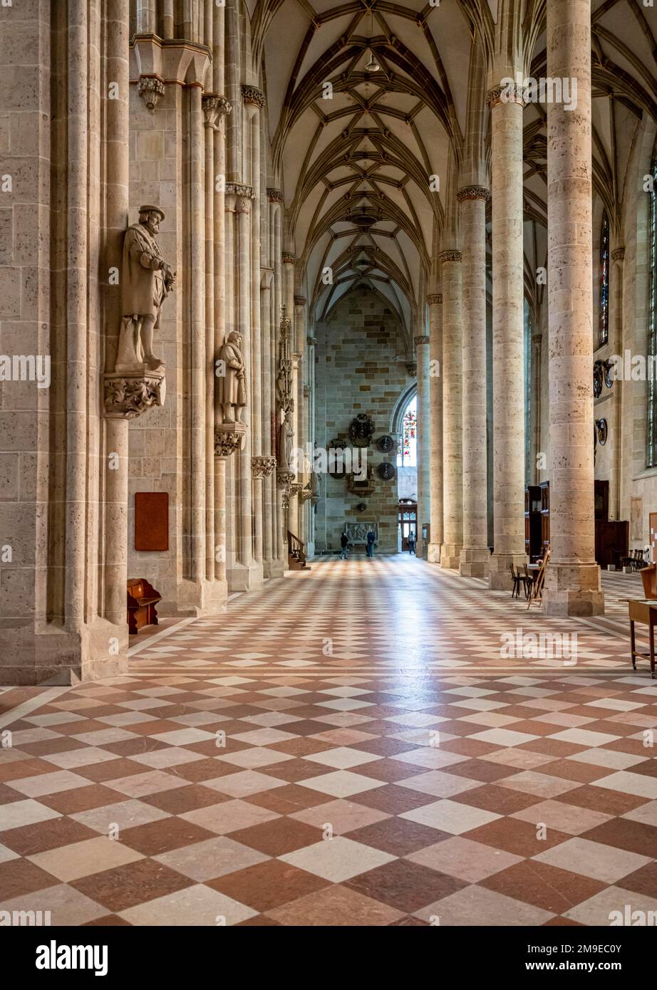 Interior design, Ulm Cathedral, Ulm, Baden-Wuerttemberg, Germany Stock Photo