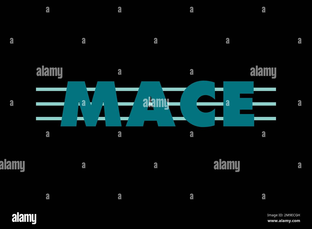 Mace shop, Logo, Black background Stock Photo Alamy