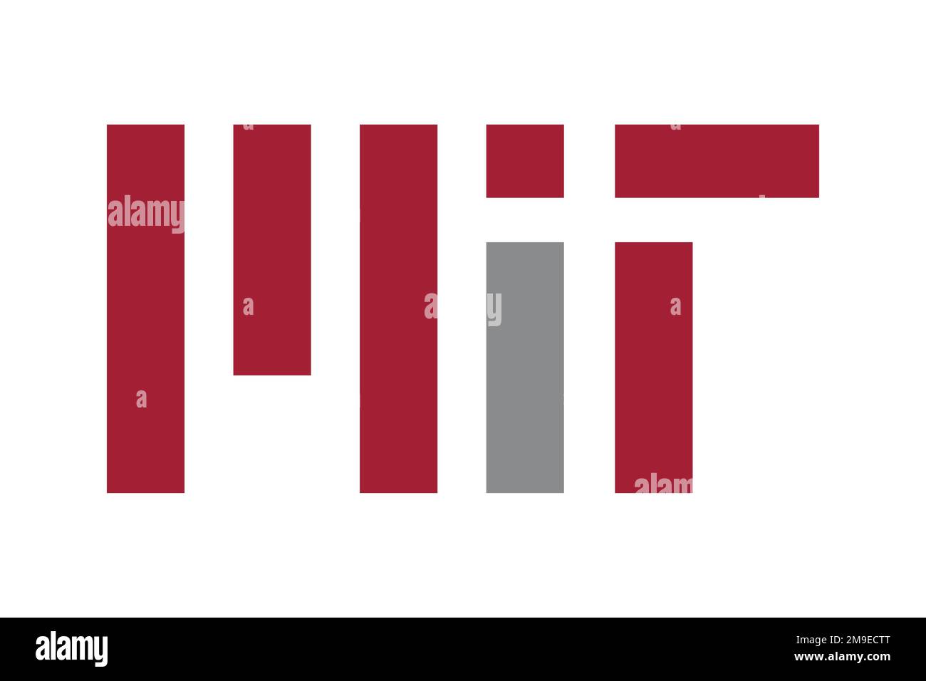 Massachusetts Institute of Technology, Logo, White Background Stock