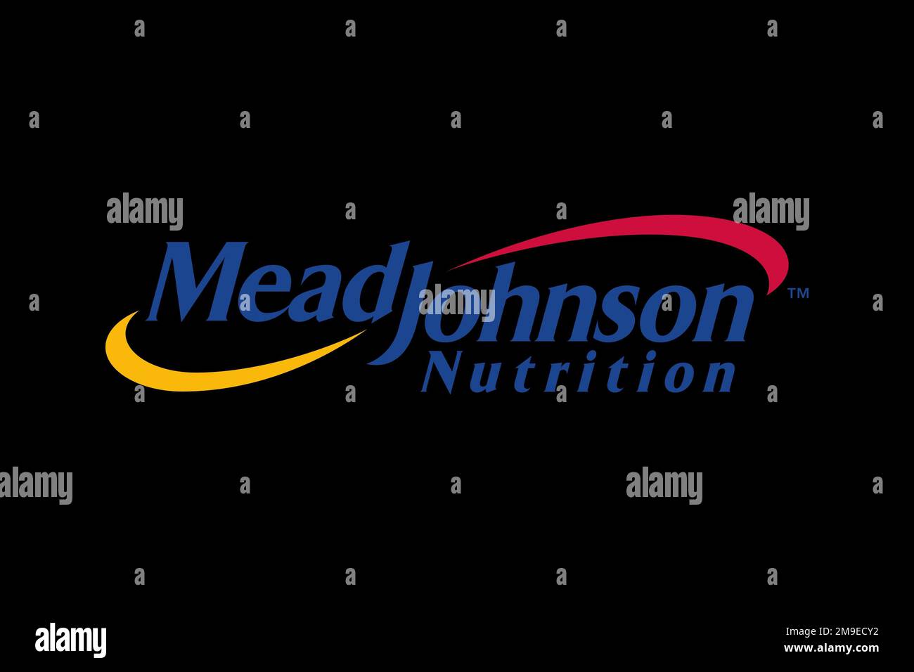Mead Johnson, Logo, Black background Stock Photo Alamy