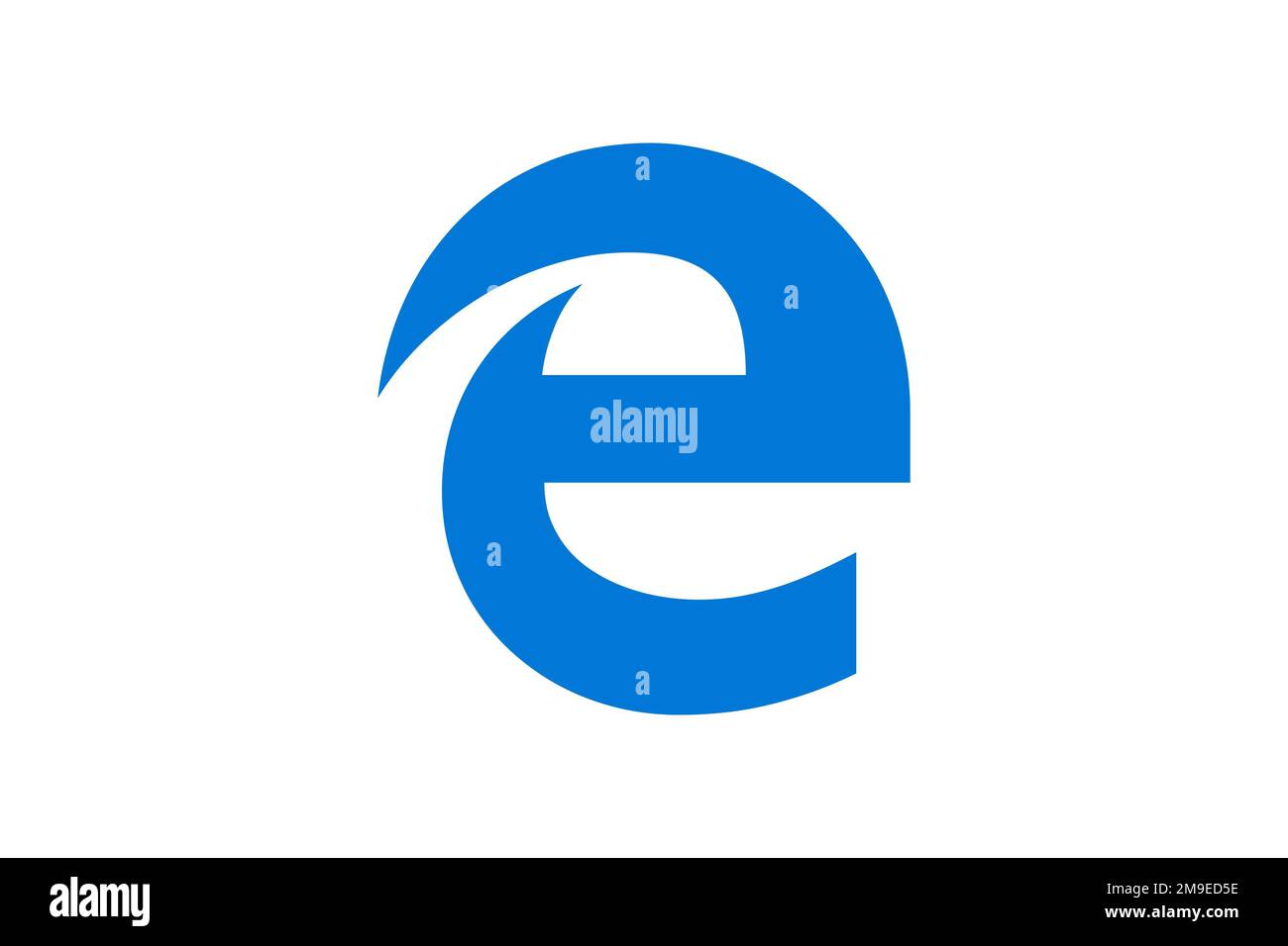 Microsoft Edge, Logo, White background Stock Photo