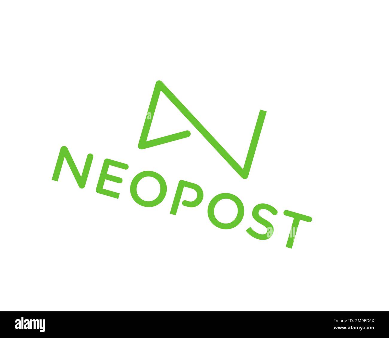 Neopost, rotated logo, white background B Stock Photo Alamy