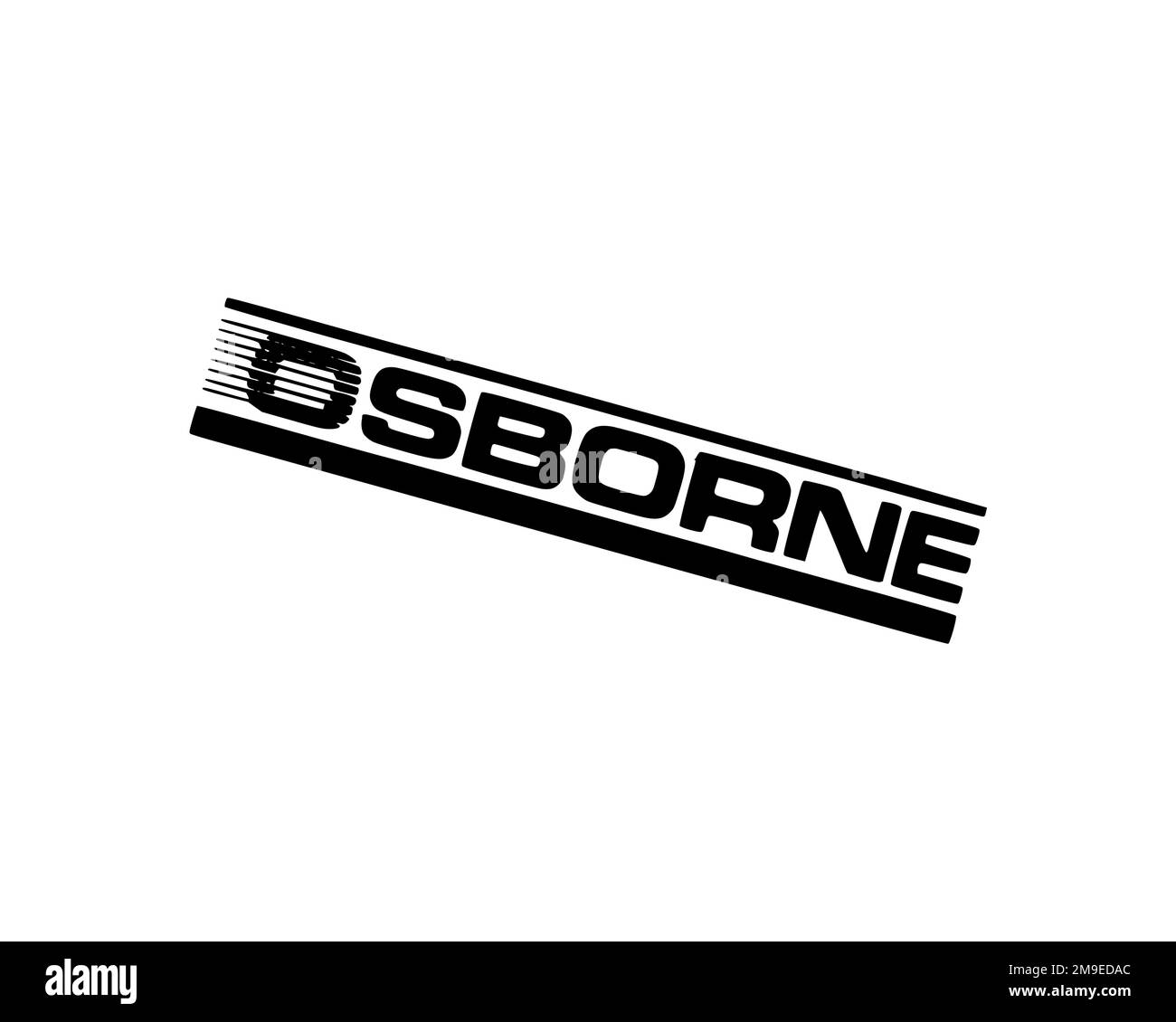 Osborne Computer Corporation, Rotated Logo, White Background B Stock