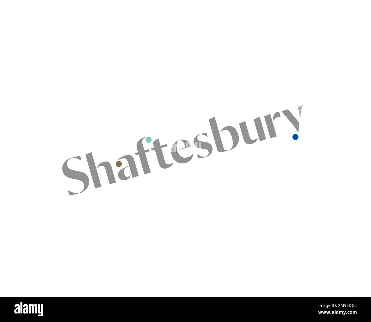Shaftesbury plc, rotated logo, white background Stock Photo - Alamy
