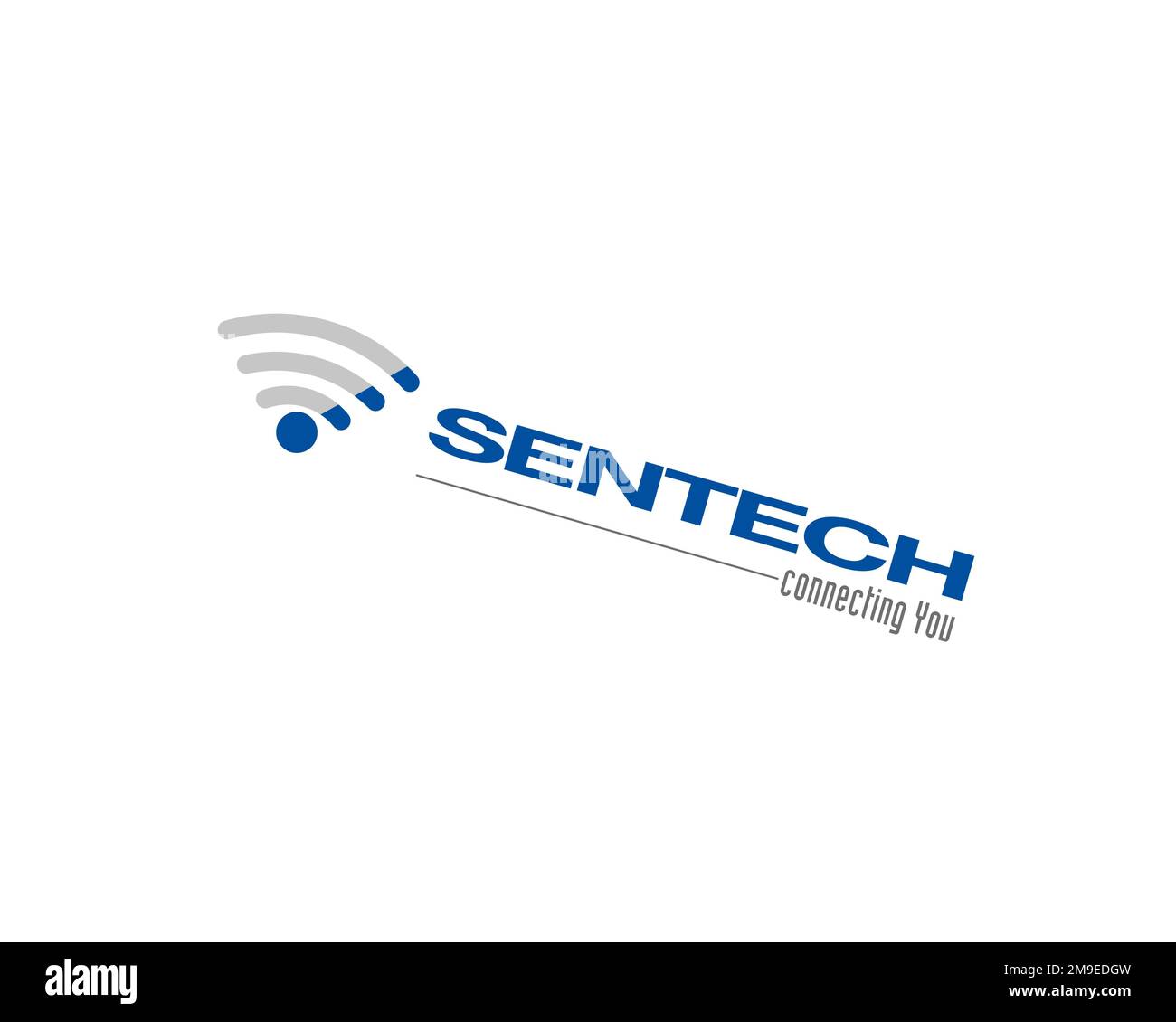 Sentech, rotated logo, white background B Stock Photo Alamy