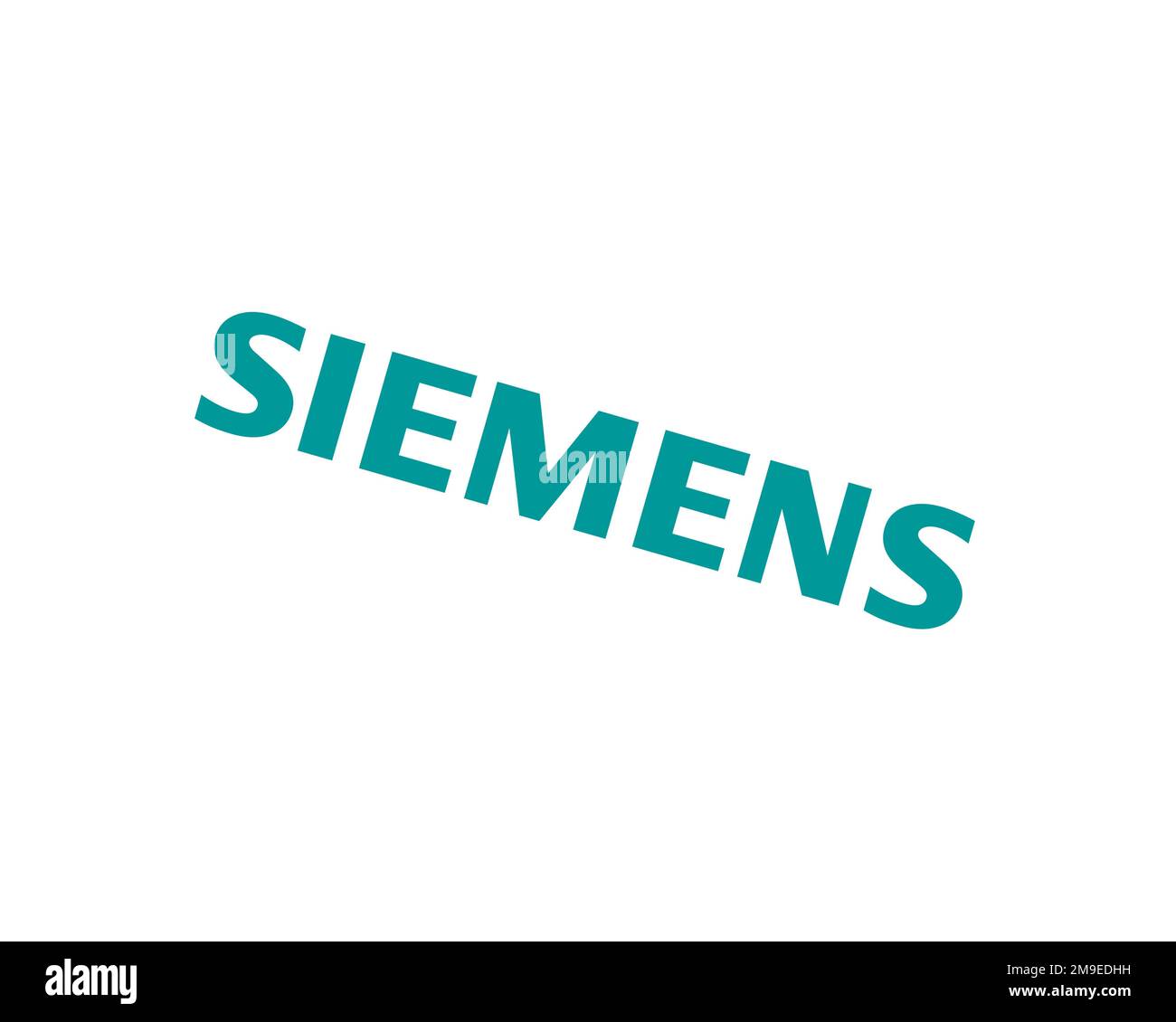 Siemens Mexico, rotated logo, white background B Stock Photo