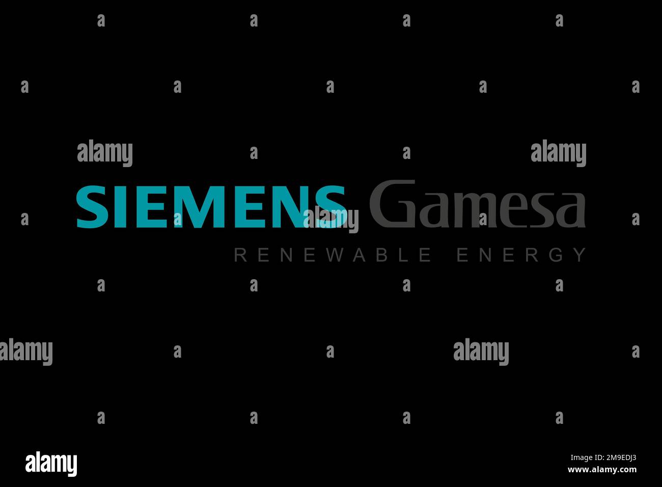 Siemens Gamesa, Logo, Black background Stock Photo - Alamy