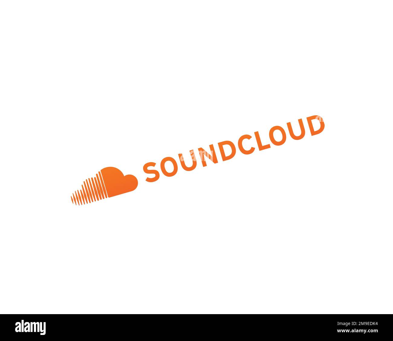 SoundCloud, rotated logo, white background Stock Photo - Alamy